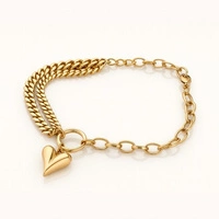 ECARLA bransoletka na rękę ze stali chirurgicznej pozłacanej BST1589