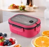 ECARLA Lunch Box śniadaniówka ze sztućcami 21x14,5x8cm Fuksja PJM44F