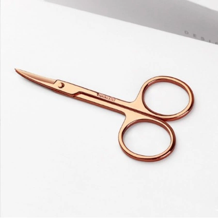 ECARLA nożyczki kosmetyczne do skórek paznokci 9cm Różowe złoto AK12