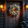 ECARLA girlanda świąteczna wieniec ozdobny na drzwi ze światełkami LED WSN30