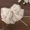 ECARLA klamra do włosów tiulowa Kokarda Kremowa SP325B