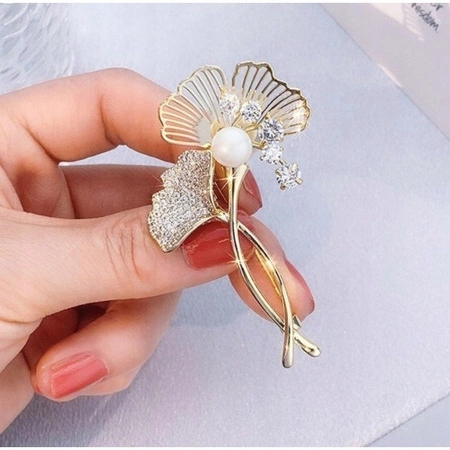 ECARLA broszka MIŁORZĄB z cyroniami BZ215