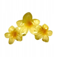 ECARLA spinka-klamra do włosów Kwiat potrójny Żółty SP387