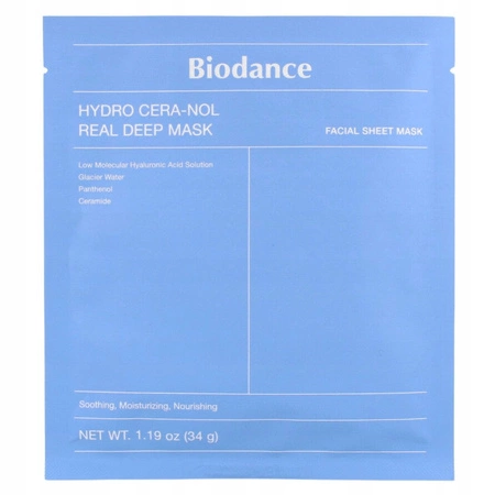 BIODANCE Real Deep Mask Hydro Cera-Nol hydrożelowa maska do twarzy nawilżająca 34g