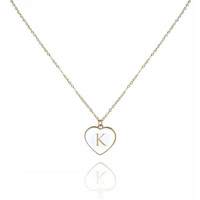 ECARLA naszyjnik ze stali szlachetnej pozłacanej Literka K NST2058K