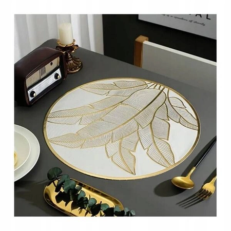 ECARLA podkładka na stół okrągła Ażur Złota 38cm MP41 1szt