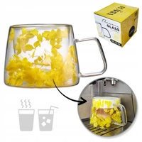 ECARLA szklanka termiczna z podwójnym dnem i hortensją 180ml SZK155