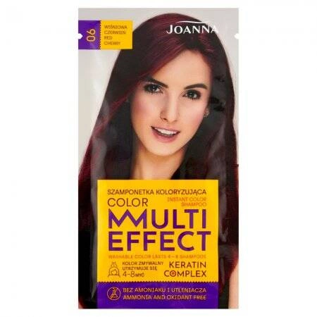 JOANNA Multi Effect szamponetka koloryzująca 06 Wiśniowa Czerwień 35g