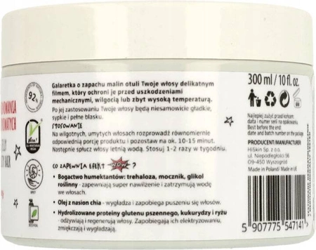 HISKIN Crazy Hair galaretka do laminowania włosów wysokoporowatych 300ml