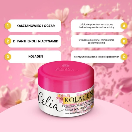 CELIA Kolagen krem do twarzy przeciwzmarszczkowy Na Naczynka 50ml