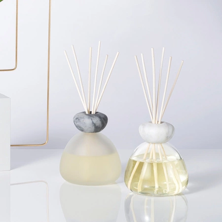 MILLEFIORI MILANO Air Design dyfuzor zapachowy Marble Glass Transparentny z Białym