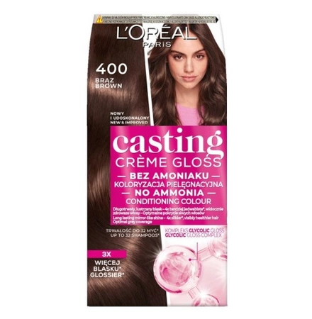 LOREAL Casting Creme Gloss 400 Brąz
