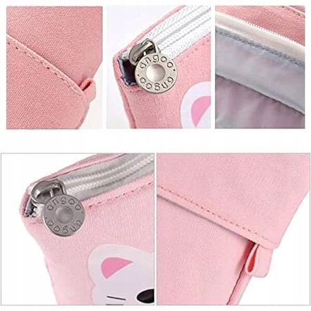 ECARLA piórnik wielofunkcyjny Kotek różowy PR07R