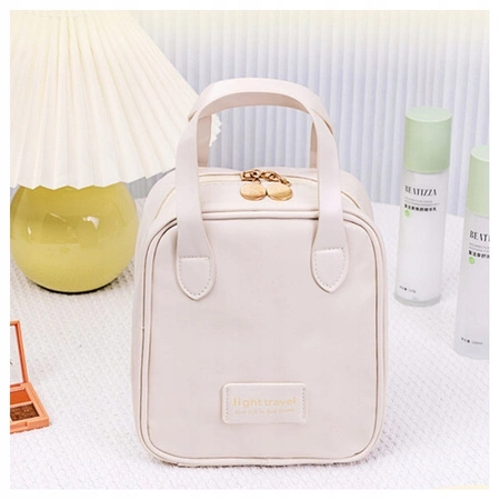 ECARLA kosmetyczka organizer na kosmetyki Beżowa KS128B