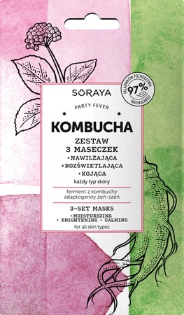 SORAYA Kombucha maseczka do twarzy zestaw 3x8ml TERMIN 09-2024