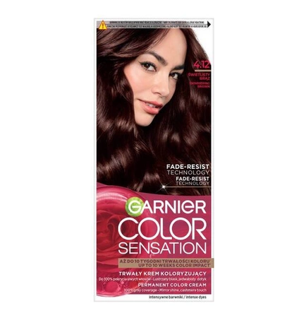 GARNIER Color Sensation krem do włosów 4.12 Świetlisty Brąz