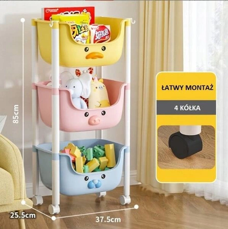 ECARLA regał z półkami Zwierzątka PO18KOL