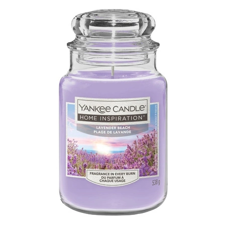 YANKEE CANDLE Home Inspiration Duża świeca w słoiku LAVENDER BEACH 538g