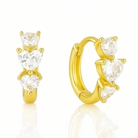 ECARLA kolczyki ze stali szlachetnej platerowanej 14k złotem KST3421