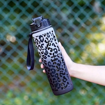 ECARLA Bidony bidon na wodę Panterka Ombre 1l Biały Czarny BD43WZ1