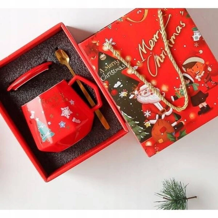 ECARLA kubek świąteczny, czerwony KB08CZE