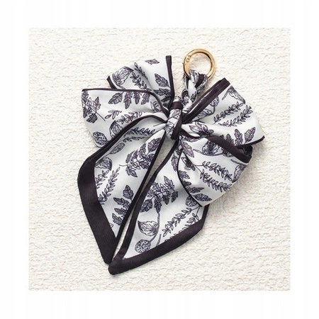 ECARLA brelok do kluczy lub torebki Elegancka kokarda Szarości BRL372