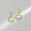 ECARLA kolczyki ze stali szlachetnej platerowanej 14k złotem SERCA KST3341
