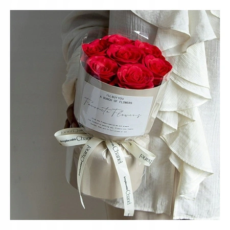 ECARLA bukiet zapachowych kwiatów w pudełku czerwone ROŻE BUK27CZE
