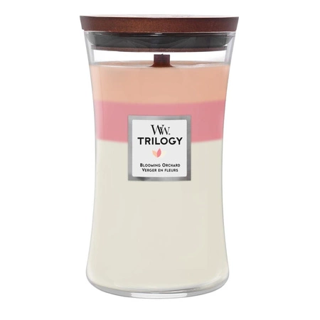 WOODWICK Trilogy duża świeca w słoiku BLOOMING ORCHARD 610g 