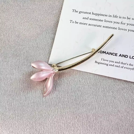 ECARLA broszka ozdobna Różowy Lotos BZ195