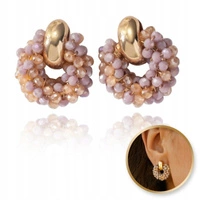 ECARLA kolczyki WIANUSZKI z koralikami K1712