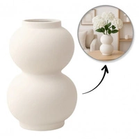 ECARLA wazon na kwiaty ceramiczny, minimalistyczny 20,5×13,5cm WAZ05
