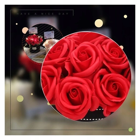 ECARLA Flower Box bukiet zapachowych kwiatów mydlanych 21szt Czerwone BUK08CZE