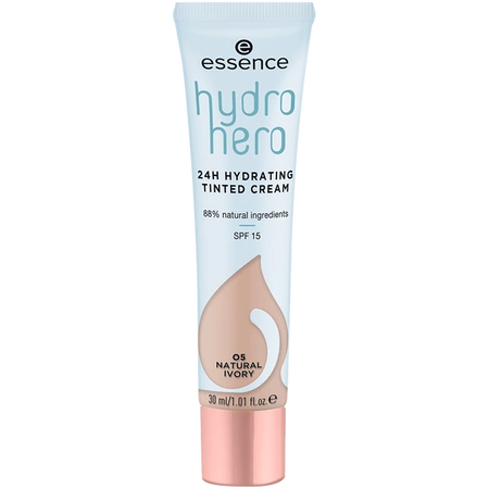 ESSENCE Hydro Hero 24H Hydrating Tinted Cream krem BB SPF15 05 Natural Ivory 30ml