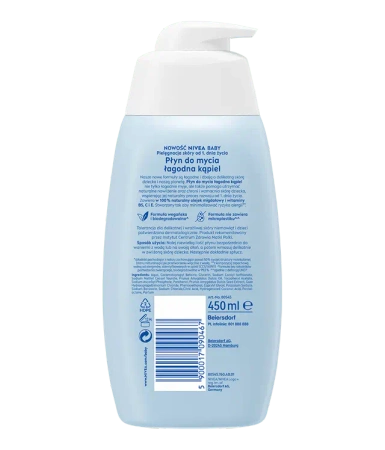 NIVEA Baby Nowa Formuła płyn do mycia ciała Łagodna Kąpiel 500ml