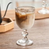 ECARLA pucharek ryflowany szklanka do kawy i deserów 255mlna nóżce SZK160