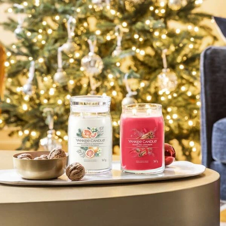 YANKEE CANDLE Signature Duża świeca w słoiku WHITE SPRUCE & GRAPEFRUIT 567g