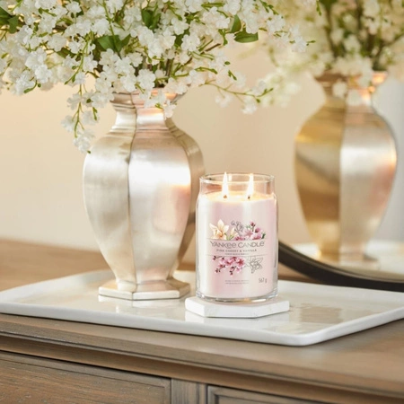 YANKEE CANDLE Signature Duża świeca w słoiku PINK CHERRY & VANILLA 567g
