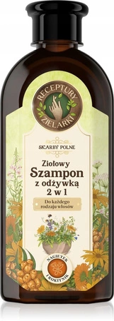 RECEPTURY ZIELARKI Skarby Polne ziołowy szampon Nagietek i Rokitnik 350ml