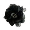ECARLA klamra do włosów tiulowa z perełkami Kwiat Czarna SP323CZ 
