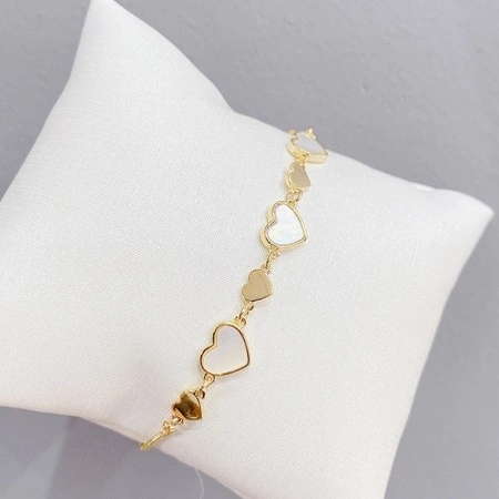 ECARLA bransoletka na rękę ze stali chirurgicznej pozłacanej SERCA BST1532