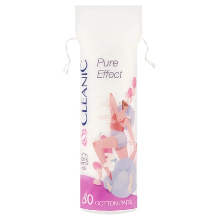 CLEANIC Pure Effect płatki kosmetyczne okrągłe 80szt