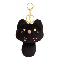 ECARLA brelok do kluczy pluszowy Kotek z ogonkiem Czarny BRL364CZ