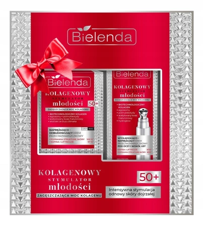 BIELENDA Kolagenowy Stymulator Młodości zestaw do twarzy 50+ (krem 50ml + krem pod oczy 15ml)