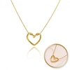 ECARLA naszyjnik ze stali szlachetnej pozłacanej ŻYŁKA SERCE NST2152