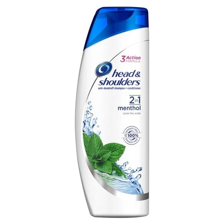 HEAD&SHOULDERS szampon do włosów z odżywką 2w1 Mentol 360ml