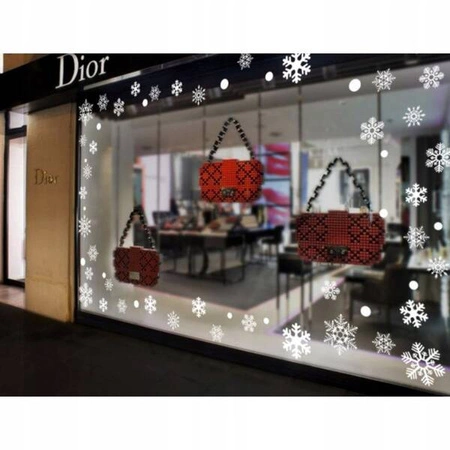 ECARLA naklejki na szybę świąteczne kolorowe 2 arkusze 35x25cm NKD08