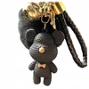 ECARLA brelok do kluczy z puszkiem Miś Sweet Czarny BRL317CZ 