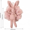 ECARLA myjka gąbka do mycia ciała na mokro Falbanki Bunny Różowa 15cm GB10R