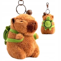 ECARLA brelok do kluczy KAPIBARA z zielonym plecakiem i dzwoneczkiem BRL361